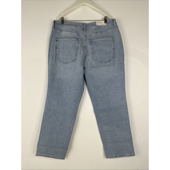 WARP WEFT Girlfriend Jeans Plus Size 18W Light Wash 394730 NEW - Picture 1 of 15